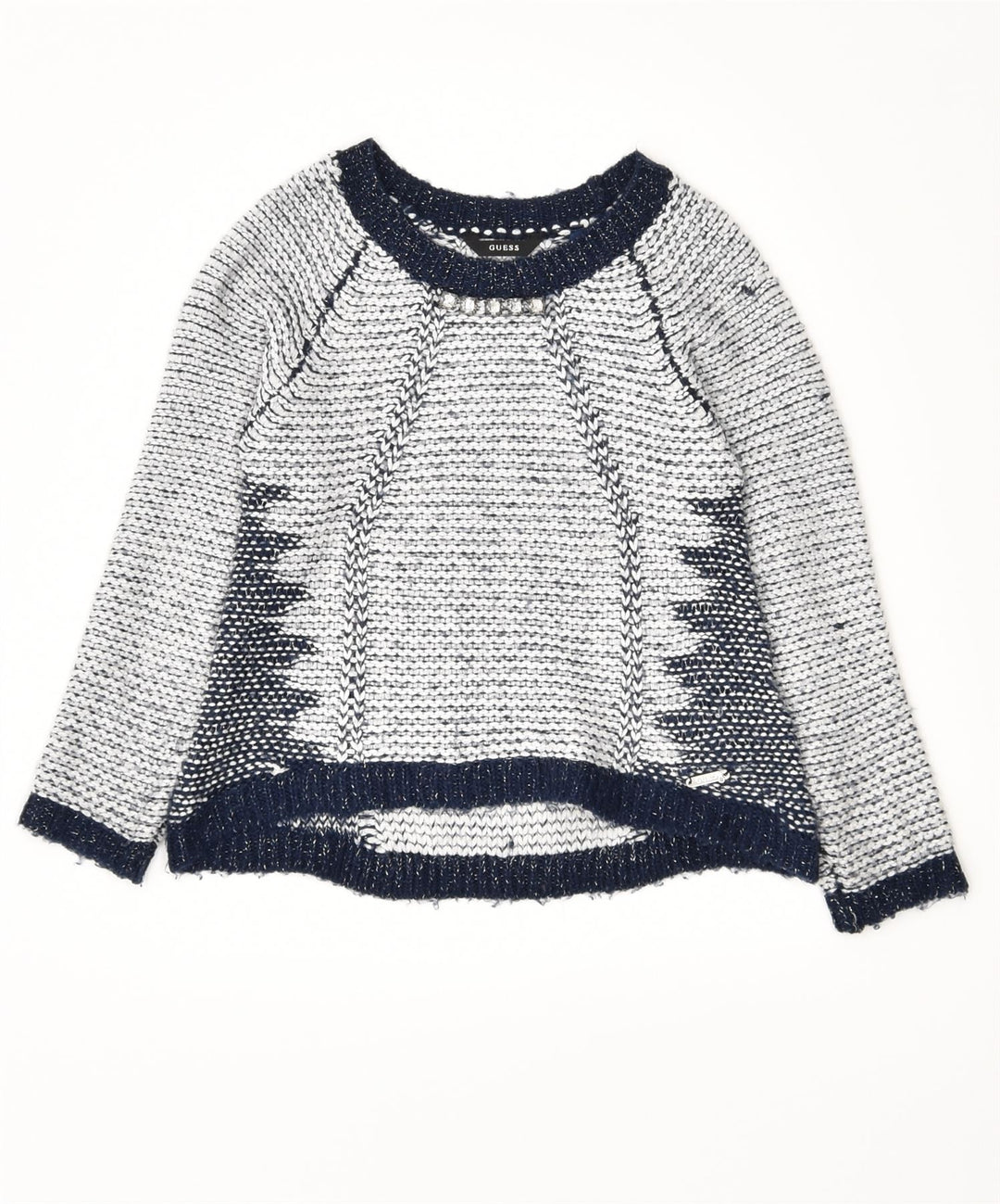 GUESS Girls Crew Neck Jumper Sweater 5-6 Years Multicoloured Acrylic | Vintage | Thrift | Second-Hand | Used Clothing | Messina Hembry 