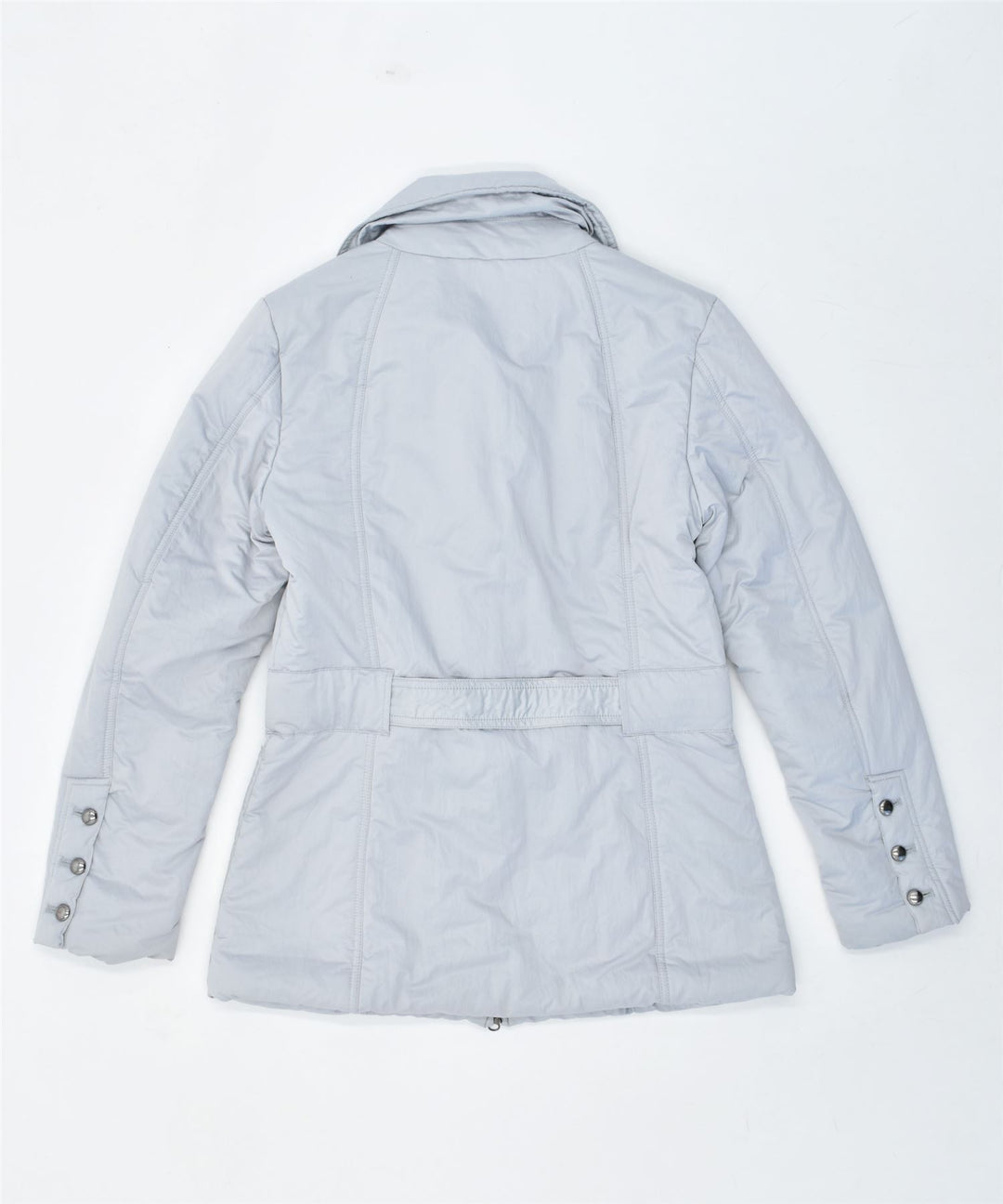 TRUSSARDI JEANS Womens Padded Jacket IT 46 Large Grey Polyester | Vintage | Thrift | Second-Hand | Used Clothing | Messina Hembry 