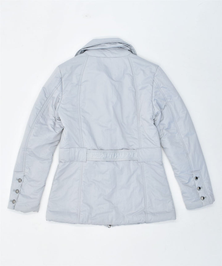 TRUSSARDI JEANS Womens Padded Jacket IT 46 Large Grey Polyester | Vintage | Thrift | Second-Hand | Used Clothing | Messina Hembry 