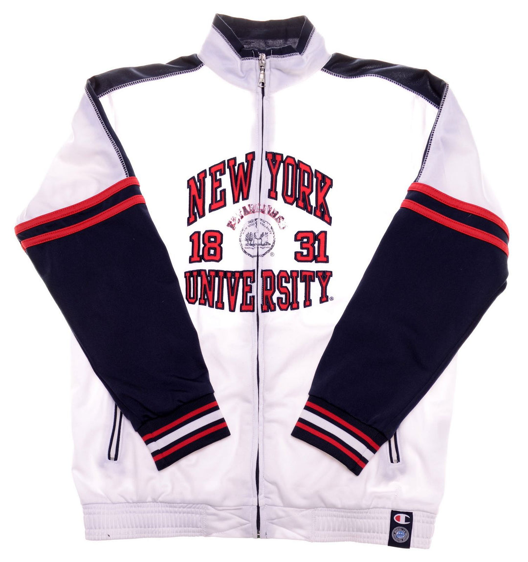 CHAMPION Boys Tracksuit Top Jacket 11-12 Years Large White Polyester - Second Hand & Vintage Designer Clothing - Messina Hembry