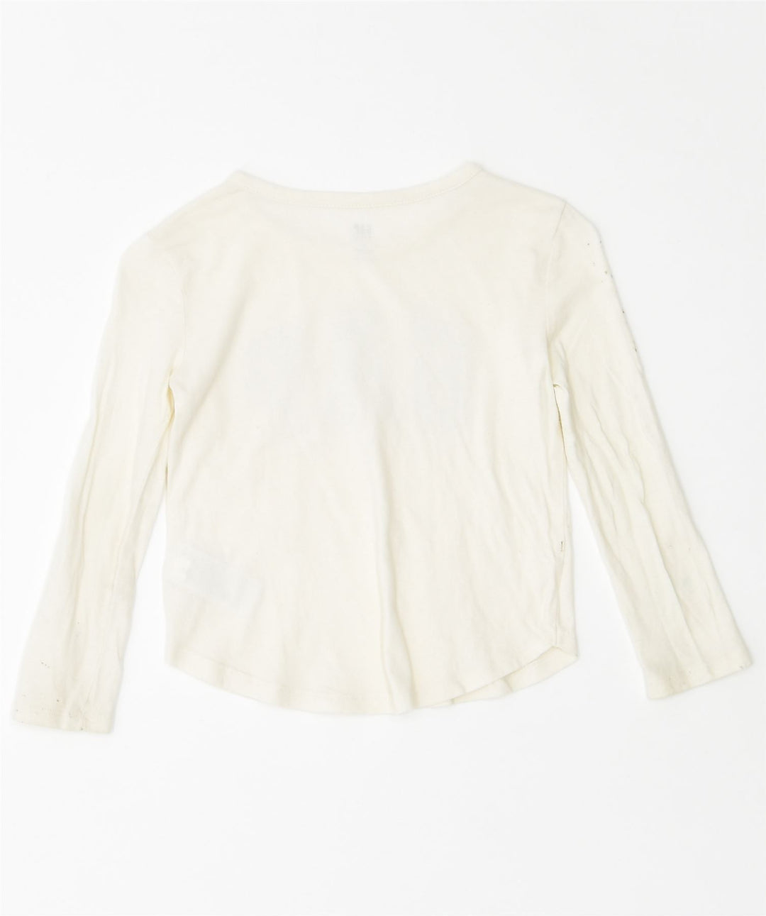 GAP Girls Graphic Top Long Sleeve 4-5 Years XS Off White Cotton | Vintage | Thrift | Second-Hand | Used Clothing | Messina Hembry 