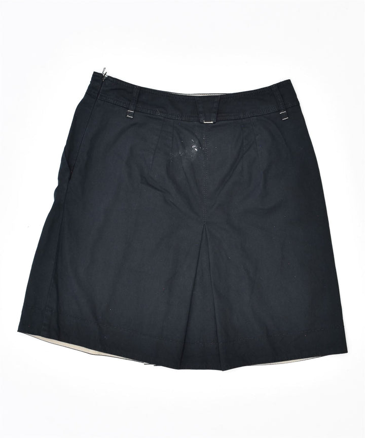 MARELLA Womens A-Line Skirt UK 10 Small W30 Black Cotton | Vintage | Thrift | Second-Hand | Used Clothing | Messina Hembry 
