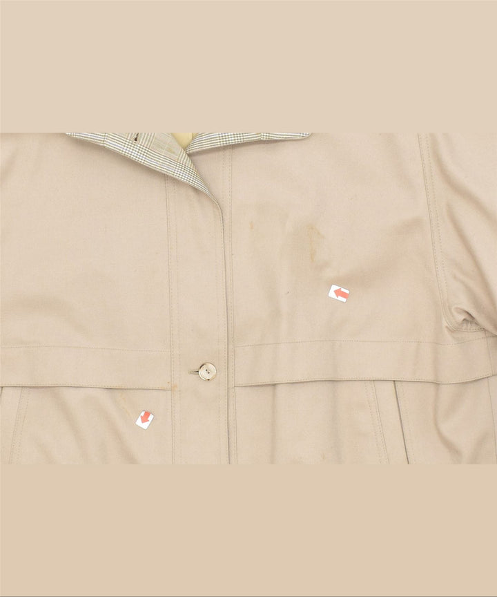 VINTAGE Womens Bomber Jacket EU 44 Large Beige Viscose | Vintage | Thrift | Second-Hand | Used Clothing | Messina Hembry 