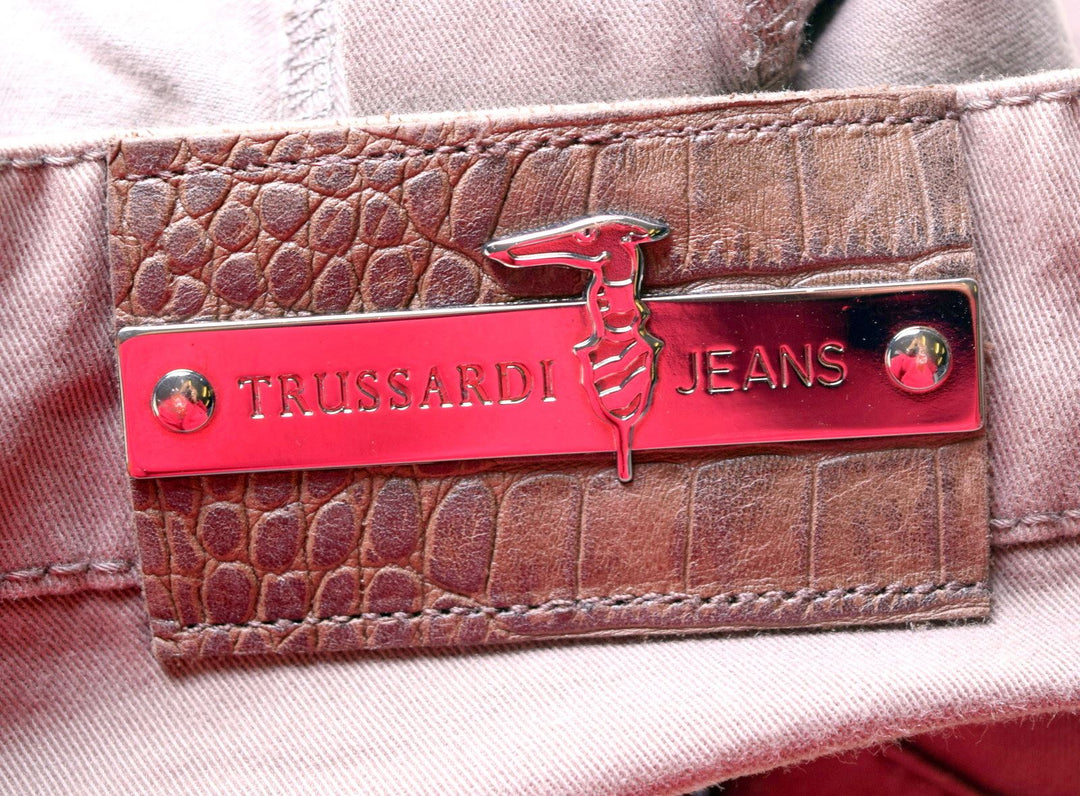 TRUSSARDI Womens Trousers W24 L30 Grey Cotton - Second Hand & Vintage Designer Clothing - Messina Hembry