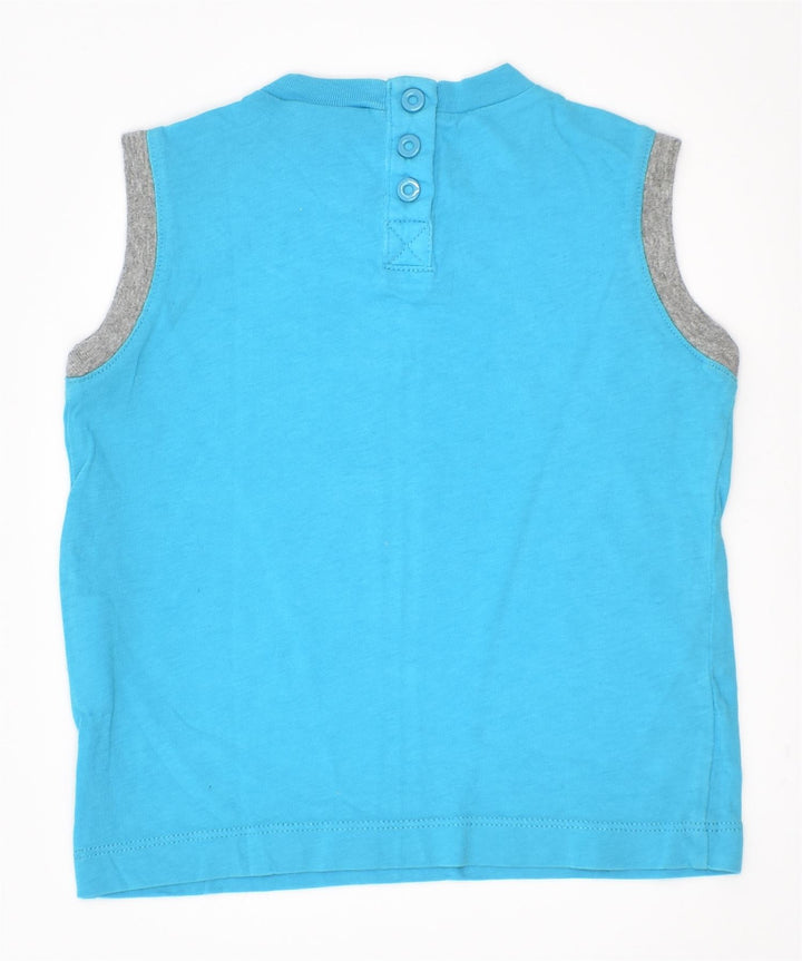 CHAMPION Boys Graphic Vest Top 9-12 Months Small Blue Cotton | Vintage | Thrift | Second-Hand | Used Clothing | Messina Hembry 