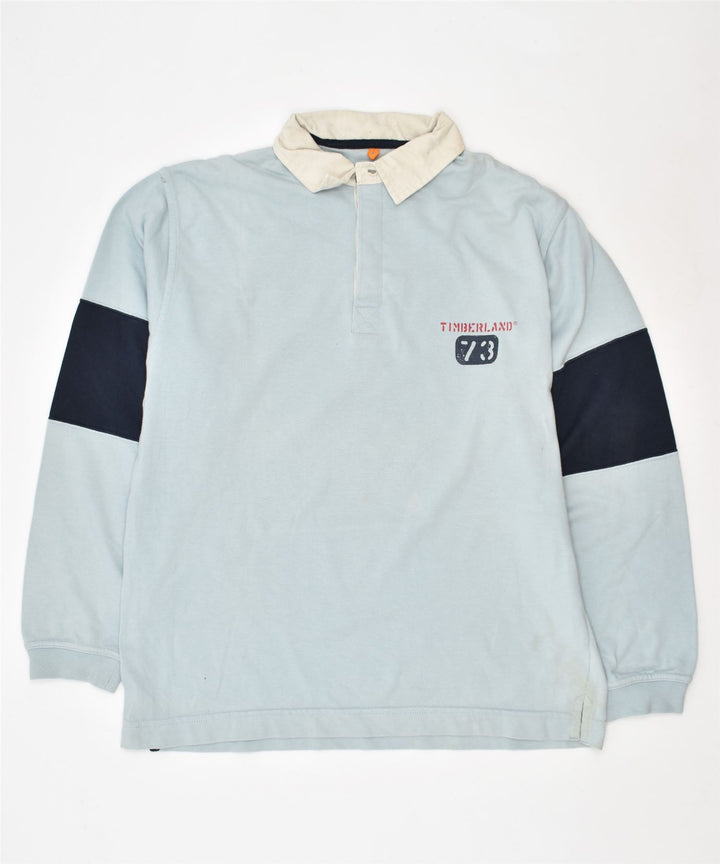 TIMBERLAND Boys Long Sleeve Polo Shirt 11-12 Years Blue Cotton | Vintage | Thrift | Second-Hand | Used Clothing | Messina Hembry 