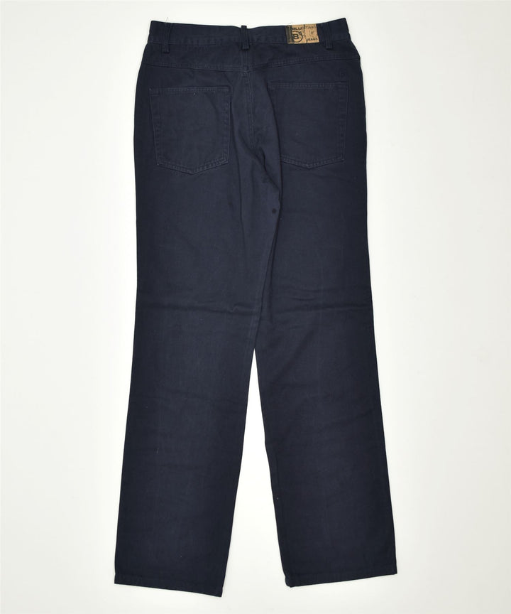 BLUSTAFF Womens Straight Casual Trousers IT 46 Large W30 L31 Navy Blue | Vintage | Thrift | Second-Hand | Used Clothing | Messina Hembry 