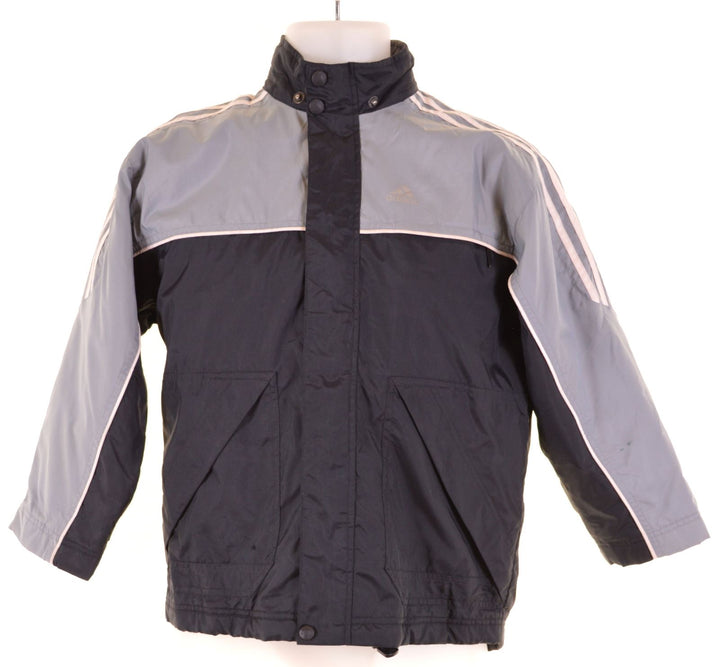 ADIDAS Boys Windbreaker Jacket 9-10 Years Black - Second Hand & Vintage Designer Clothing - Messina Hembry