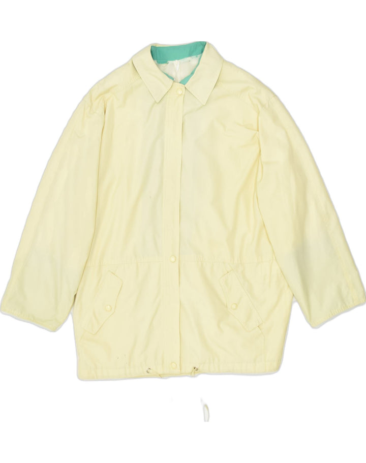 VINTAGE Womens Bomber Jacket EU 42 Large Yellow Polyester | Vintage | Thrift | Second-Hand | Used Clothing | Messina Hembry 