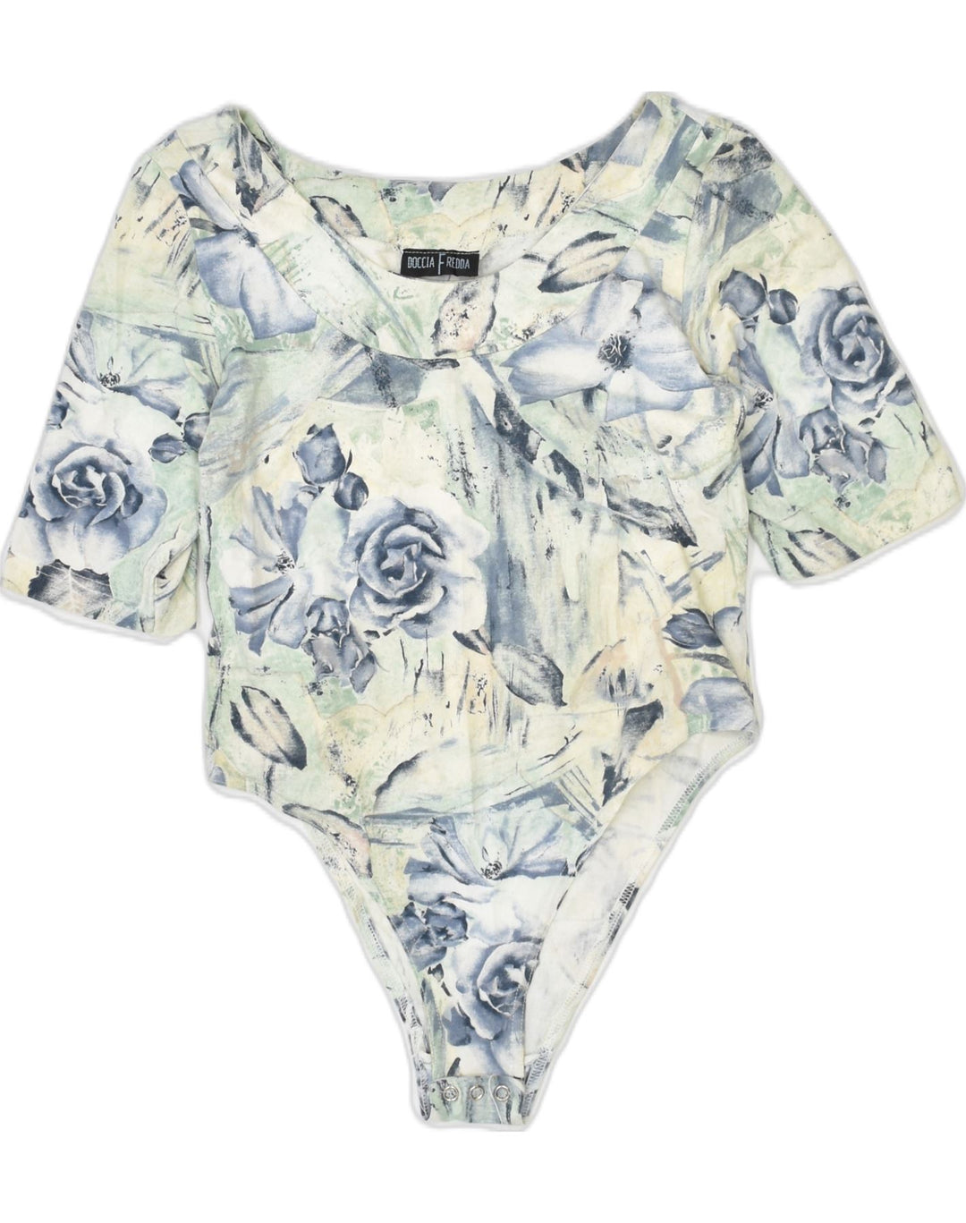 DOCCIA FREDDA Womens Bodysuit UK 6 XS Multicoloured Floral | Vintage | Thrift | Second-Hand | Used Clothing | Messina Hembry 
