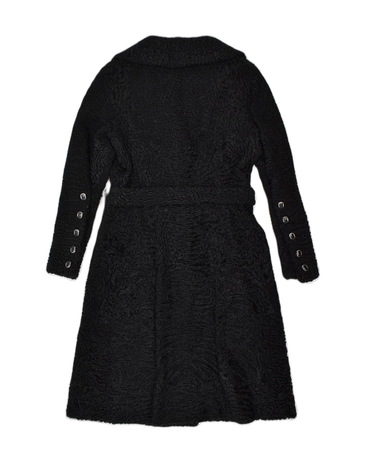 BREUNINGER Womens Double Breasted Overcoat UK 10 Small Black | Vintage | Thrift | Second-Hand | Used Clothing | Messina Hembry 