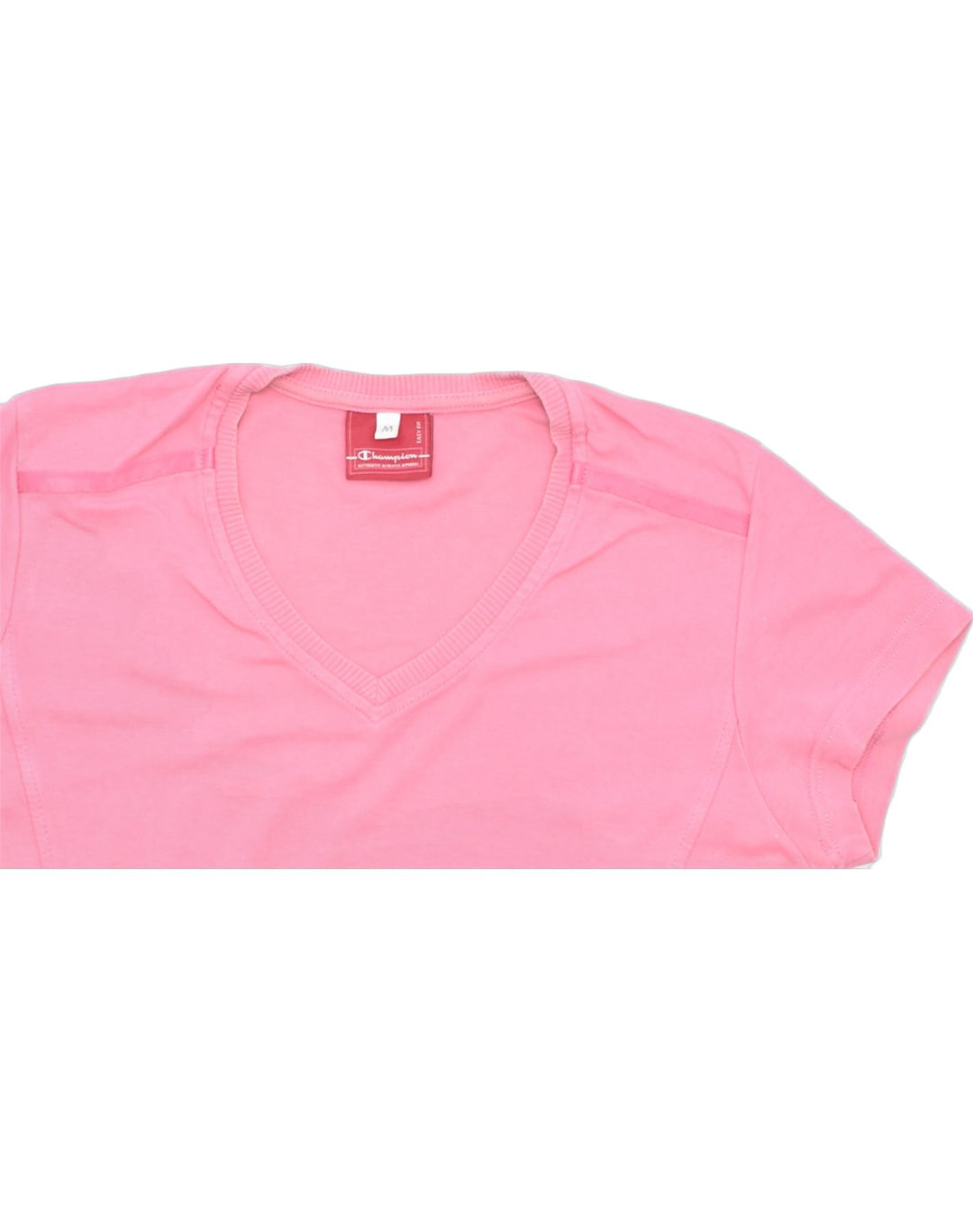 CHAMPION Womens T-Shirt Top UK 12 Medium Pink Cotton | Vintage | Thrift | Second-Hand | Used Clothing | Messina Hembry 