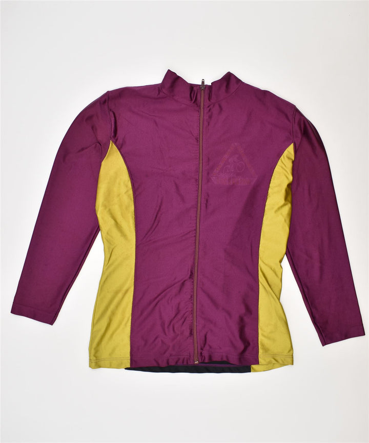 AMERICAN SYSTEM Womens Tracksuit Top Jacket UK 16 Large Purple Colourblock | Vintage | Thrift | Second-Hand | Used Clothing | Messina Hembry 