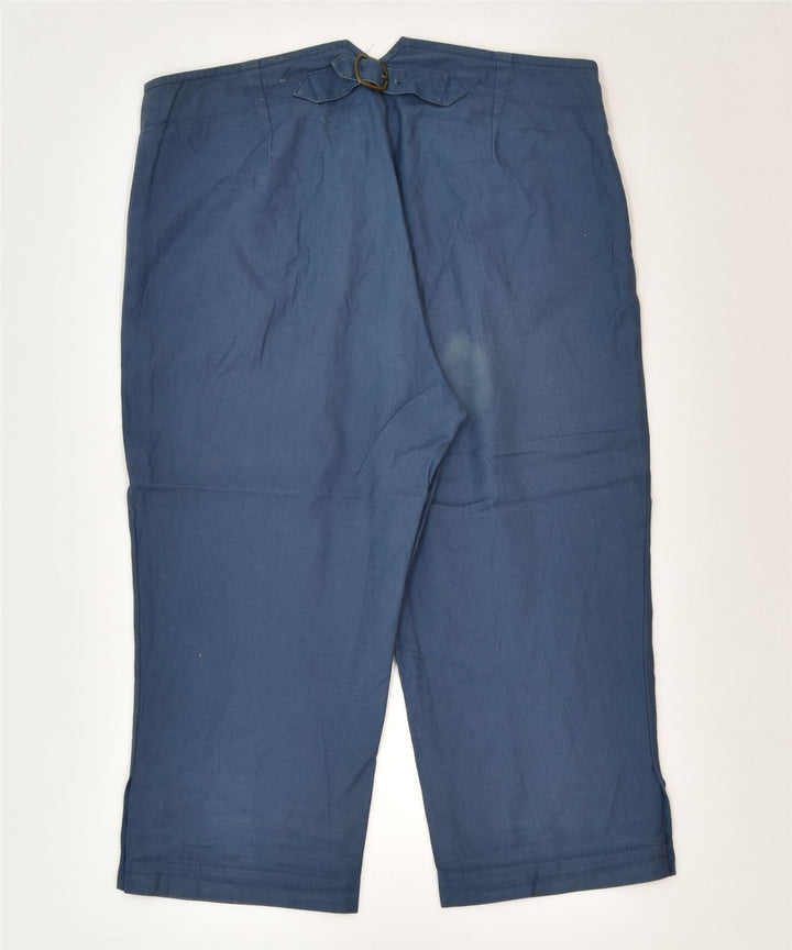 LACOSTE Womens Capri Trousers EU 36 Small W28 L17 Blue Cotton Classic | Vintage | Thrift | Second-Hand | Used Clothing | Messina Hembry 