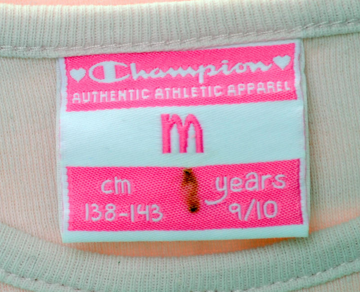 CHAMPION Girls Graphic Vest Top 9-10 Years Pink Cotton | Vintage | Thrift | Second-Hand | Used Clothing | Messina Hembry 