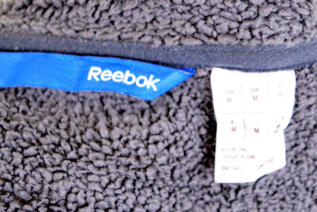 REEBOK Womens Windbreaker Jacket UK 14 Medium Off White Polyester - Second Hand & Vintage Designer Clothing - Messina Hembry