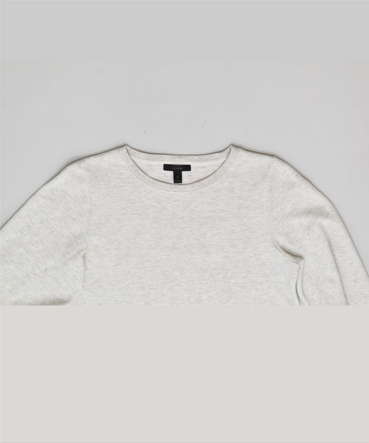 J. CREW Womens Sweatshirt Jumper UK 6 XS White Cotton | Vintage | Thrift | Second-Hand | Used Clothing | Messina Hembry 