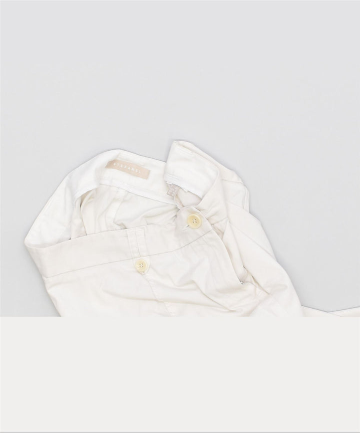 STEFANEL Womens Straight Skirt IT 46 Large W34 White | Vintage | Thrift | Second-Hand | Used Clothing | Messina Hembry 