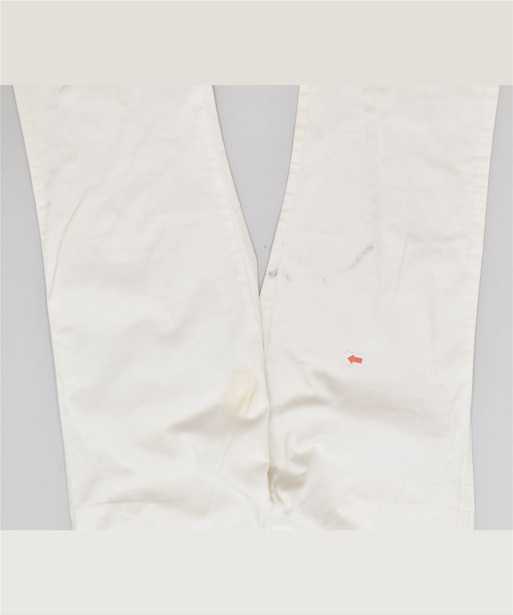 COLMAR Womens Slim Casual Trousers IT 42 Medium W29 L34 White Cotton | Vintage | Thrift | Second-Hand | Used Clothing | Messina Hembry 
